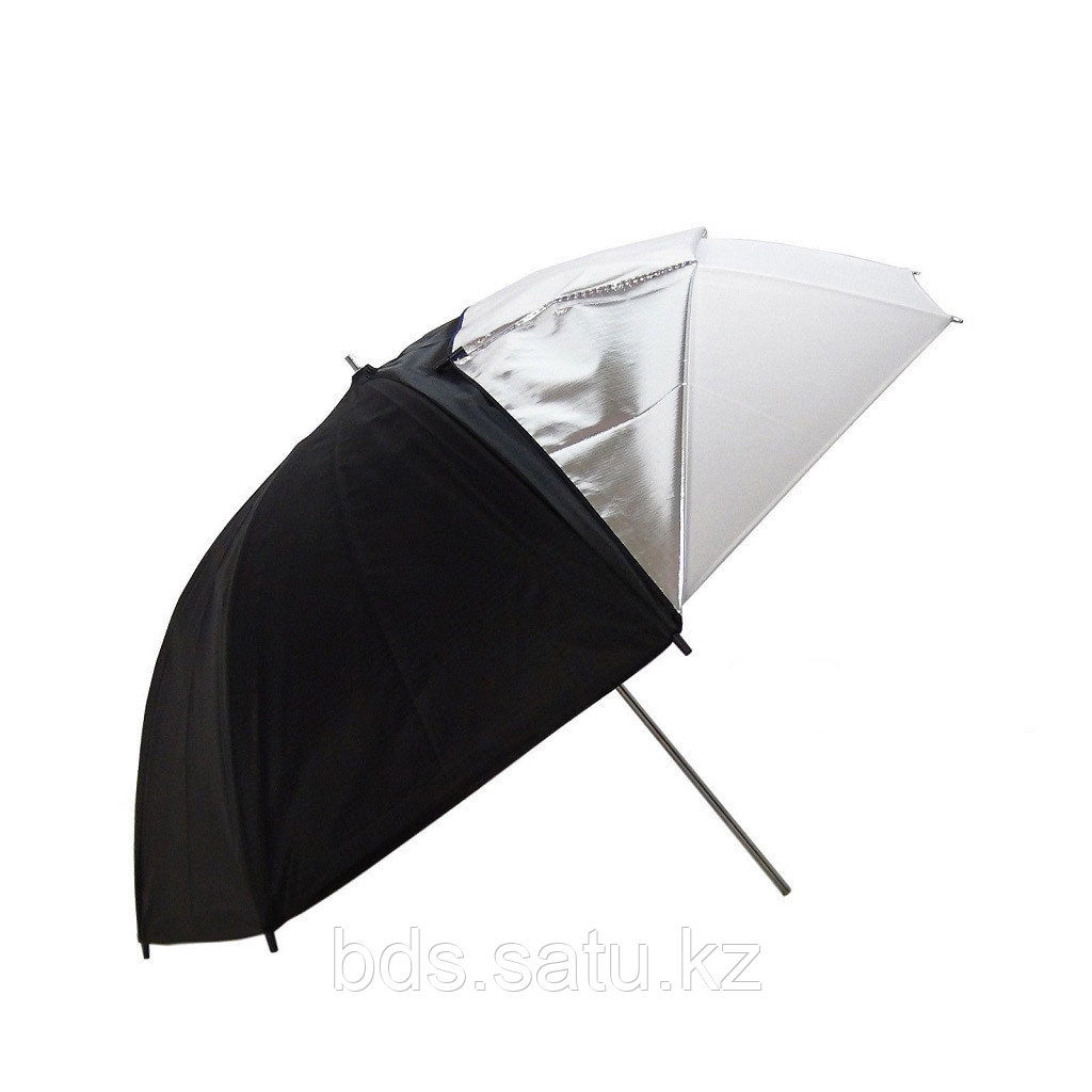 Зонт Fancier 120 см со сменными поверхностями (чёрно-серебристый + на просвет) - фото 1 - id-p53890935