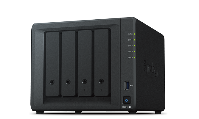 Сетевой RAID-накопитель Synology DS418 4xHDD NAS-сервер для дома и бизнеса