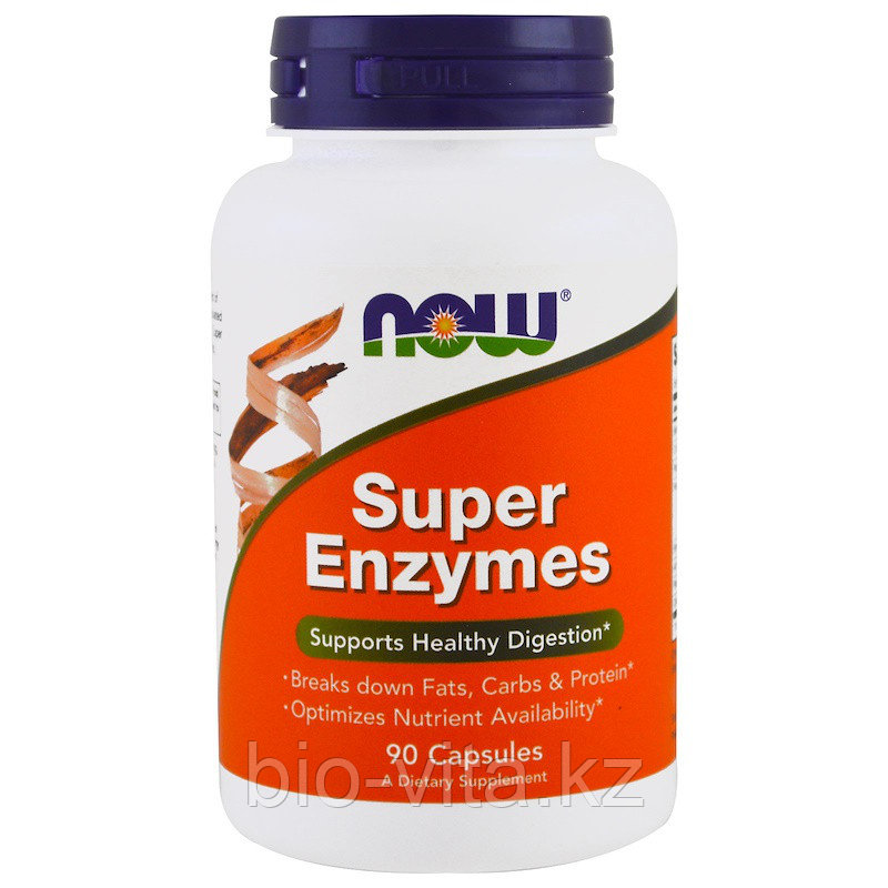 Супер ферменты.Содержат животный фермент панкреатин.  Now Foods, Super Enzymes, 90 Capsules