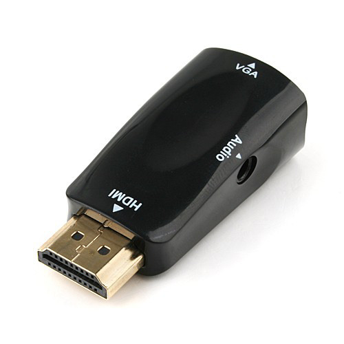 Адаптер HDMI M-VGA 15F+Audio