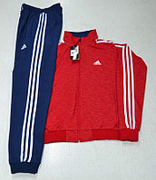 Костюм спортивный мужской Adidas красный меланж/синий