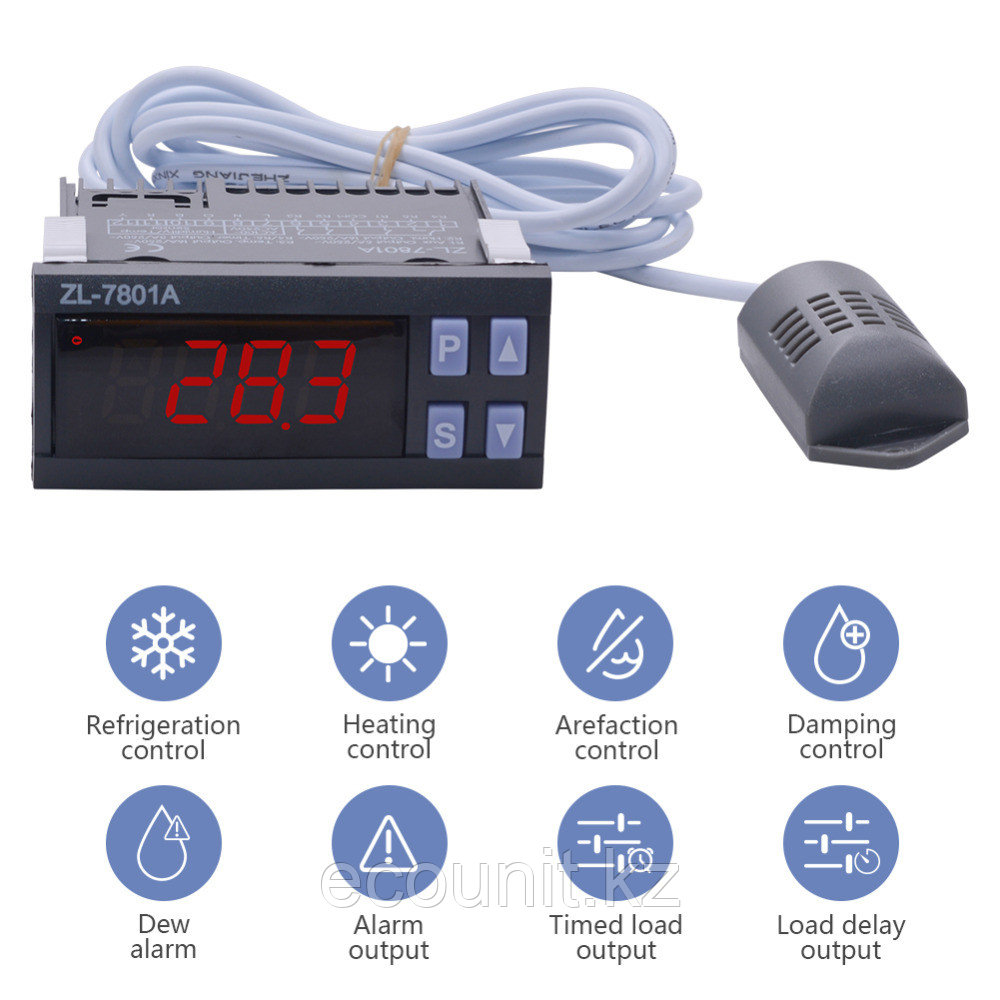 ZL-7801A Контроллер температуры и влажности (инкубаторы, сауны, бани и тд.) - фото 1 - id-p53952211