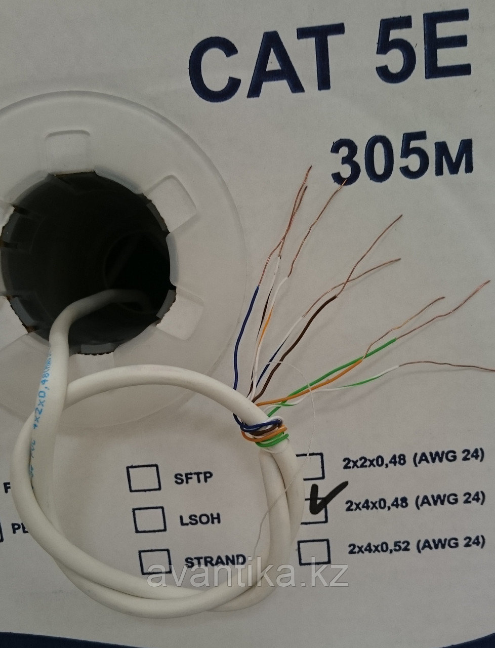 Yacom кабель UTP CAT 5E 4x2x0.48 305м - фото 4 - id-p53954135