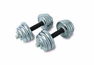 Гантели разборные 7.5 кг + 7.5 кг (резина)