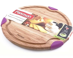 8804 FISSMAN Разделочная доска круглая 25.4x2.1 см (бамбук)