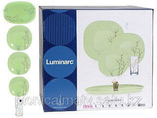 СТОЛОВЫЙ СЕРВИЗ LUMINARC HANA GREEN 19+6 ПРЕДМЕТОВ