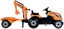 Трактор педальный строительный с двумя ковшами и прицепом Smoby 710110, фото 3