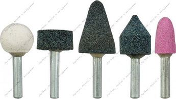 Шарошки абразивные для фигурных отверстий по камню 5 шт. (малые) (36465)