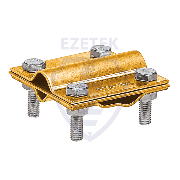 Зажим заземления стержень — полоса/пруток крестообразный, латунь