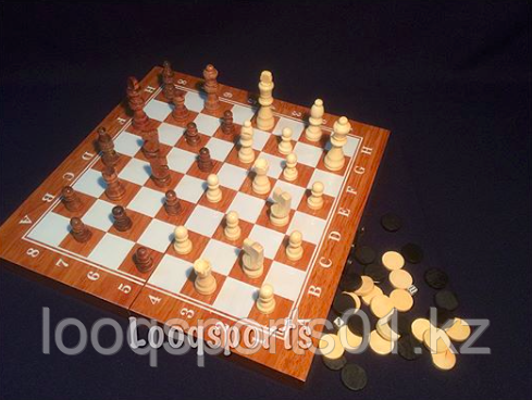 Шахматы Sulida 3 в 1 (34 см x 34 см) - фото 1 - id-p53990080