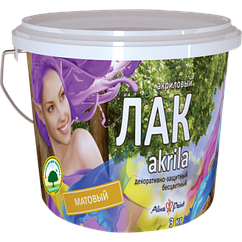 Лак на водной основе матовый Akrila 1 кг  купить в Павлодаре