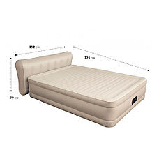 Двуспальная надувная кровать со спинкой и встроенным насосом, Bestway 69019, фото 3