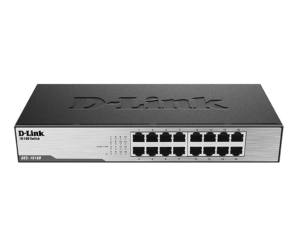 D-Link DES-1016D коммутатор неуправляемый 16 портов 10/100, с функцией ...
