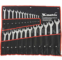 Набор ключей комбинированных, 6 - 32 мм, 25шт., CrV, матовый хром 15413 (002)