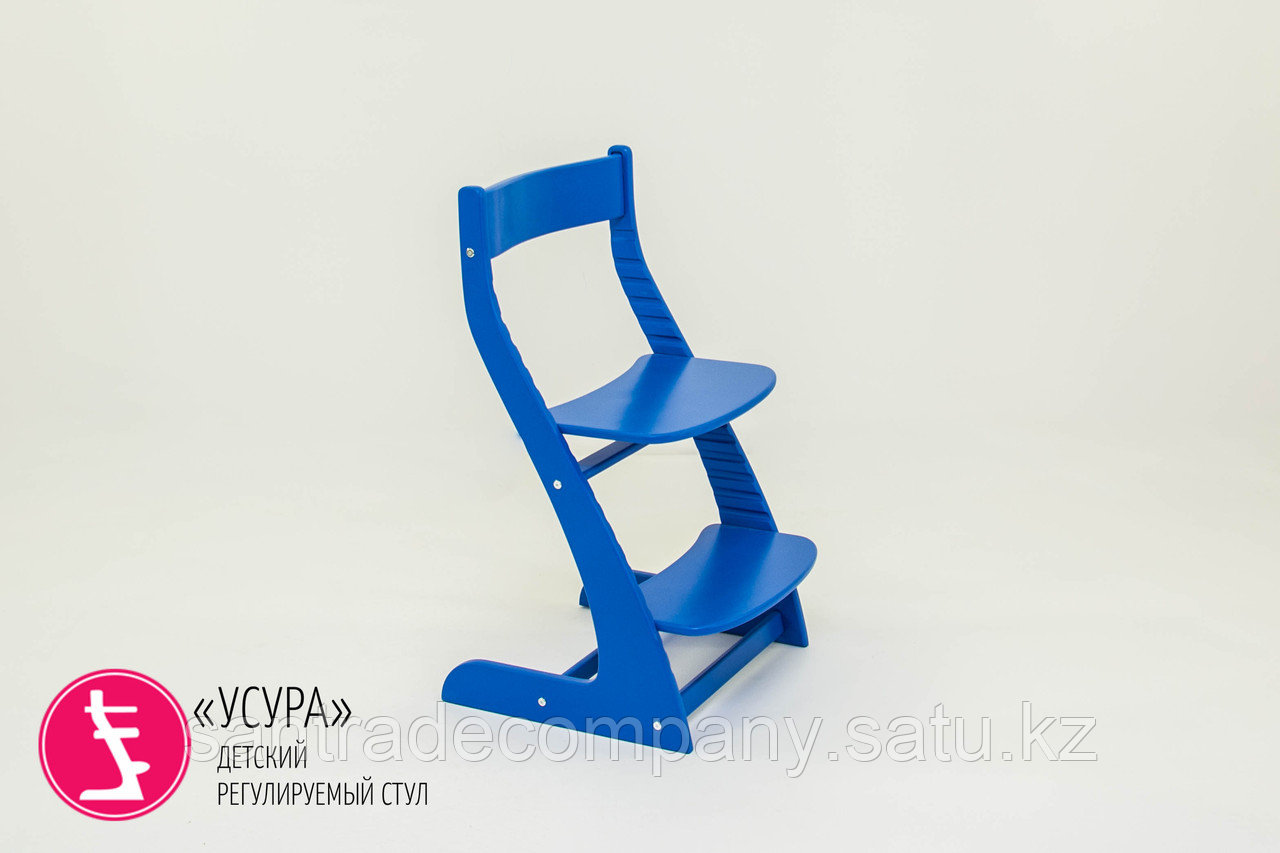 Детский растущий регулируемый стул"Усура синий"