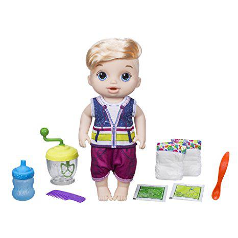 Интерактивная кукла Baby Alive  Sweet Spoonfuls Blonde Baby Doll Boy