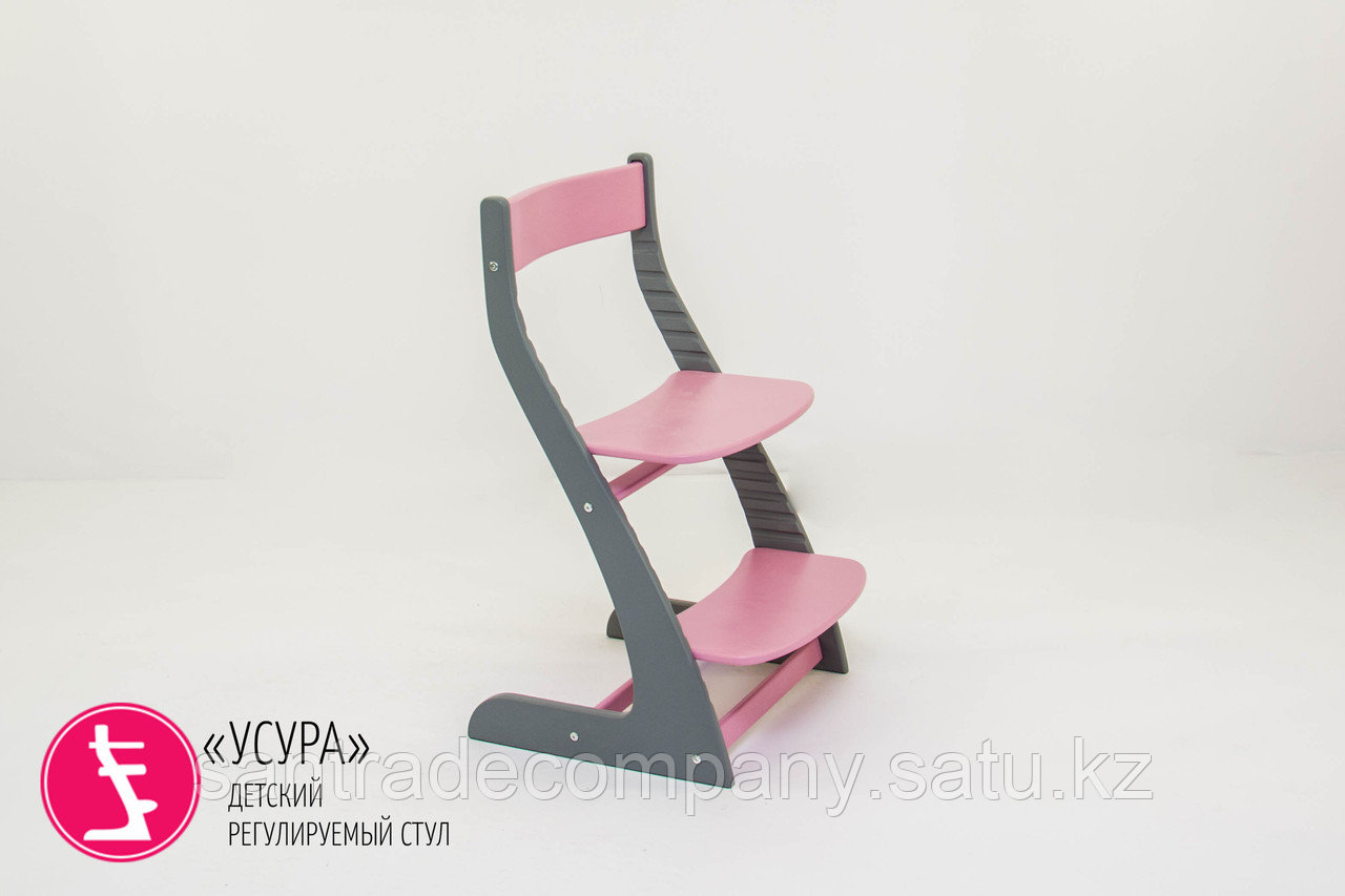 Детский растущий регулируемый стул"Усура графит-лаванда"