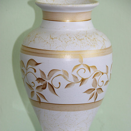 Керамическая ваза для цветов "Золотые цветы."Высота 20-25 см, фото 2