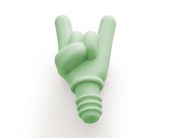 7479 FISSMAN Пробка для бутылки фигурная, цвет ЗЕЛЕНЫЙ ЧАЙ (силикон)