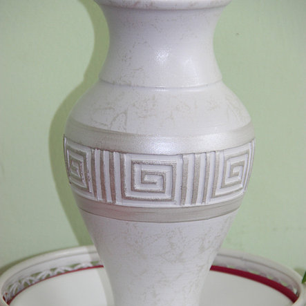 Ваза керамическая ручной работы для цветов"Версаче серебро" .Высота 20-25 см, фото 2