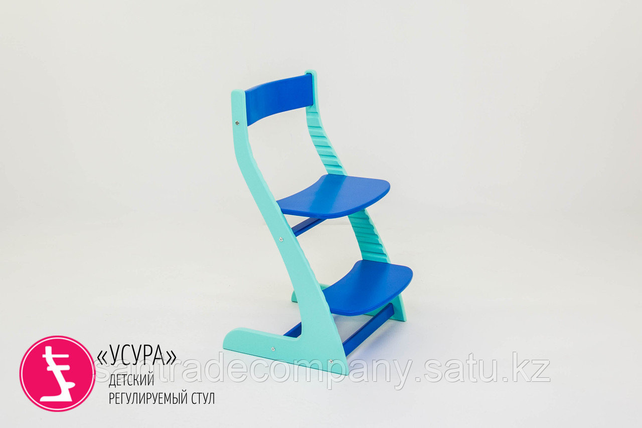 Детский растущий регулируемый стул"Усура мятно-синий"