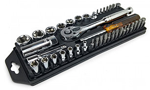 Pro'skit 8PK-227 Тұтқа-ысырмасы бар ұштық розеткалар мен бұрағыш қондырмаларының жинағы (40 дана)