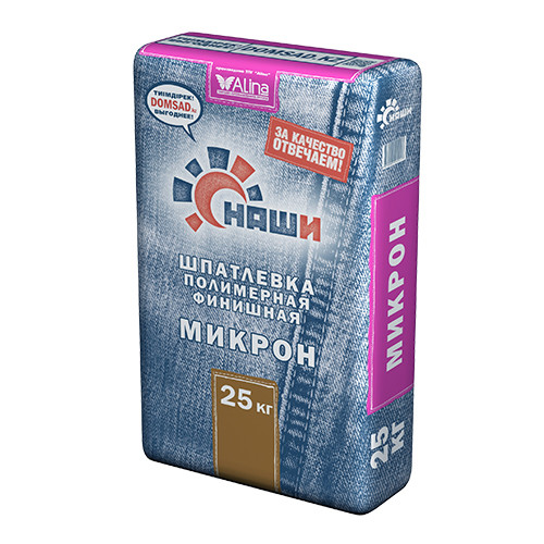 Шпатлевка полимерная НАШИ "Микрон" 25 кг купить в Павлодаре, фото 1