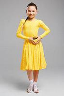 Желтое платье для танцев 003