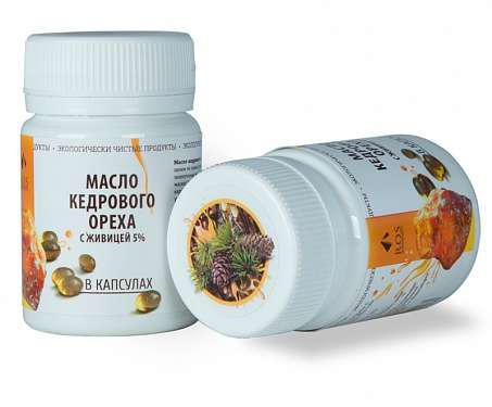 Масло кедрового ореха с живицей, 100кап