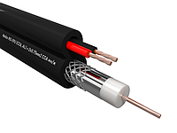 Коаксиалды кабель RG-59U, 75 Ом (CU, рілген 32 жіп CCA) + қуат кабелі 2х0,75мм2 (CCA, к п ядролы),