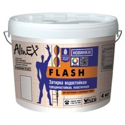 Затирка для швов плитки "AlinEX Flash" 4 кг цветная