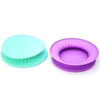 7368 FISSMAN Набор из двух крышек 11 см МЕНТОЛОВАЯ и ФИОЛЕТОВАЯ (силикон)