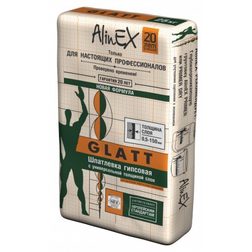 Шпатлевка AlinEX GLATT, 5кг, фото 1