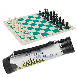 Шахматы в тубе (тубусе) виниловые (34х34)