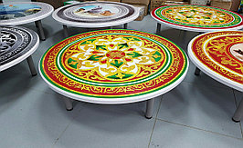 Круглый стол "Дастархан" с УФ(UV) фотопечатью Ø 150см