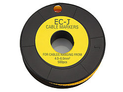 Маркер кабельный EC-J, символ " + ", 500 шт/roll