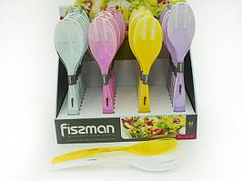 7422 FISSMAN Комплект из ложки и вилки для салата (пластик)