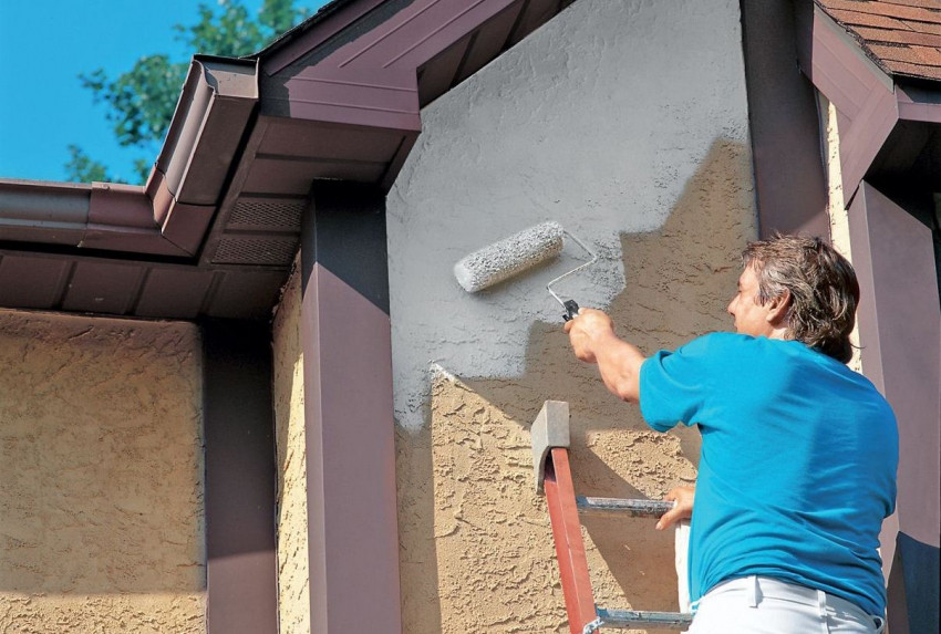 Оштукатуривание и покраска фасада, фото 1