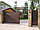 Автоматические откатные уличные ворота стандартных размеров в алюминиевой раме с заполнением сэндвич-панелями , фото 4