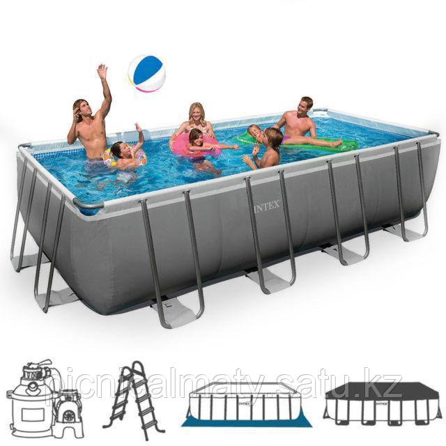 Каркасный бассейн Intex 26352 (549х274x132см), насос, лестница, подстилка, тент