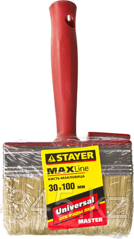 Макловица STAYER "MASTER" UNIVERSAL, светлая щетина, пластмассовый корпус, 3х10см, фото 2