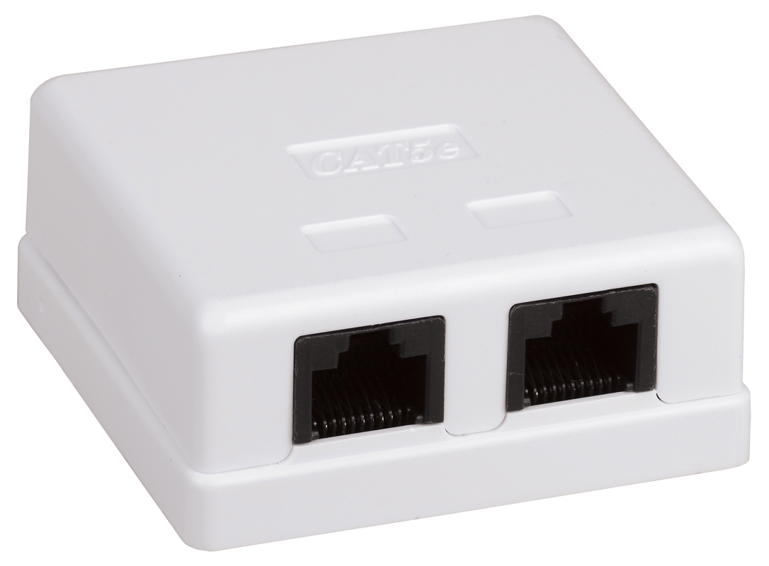ITK Настенная инф. розетка RJ45, кат.5Е UTP, 2-порта