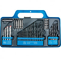 Набор сверл по бетону, дереву 5-6-8-10 мм, м-ллу 1-10 мм (через 0,5 мм), након., 40 пр. 725455 (002)