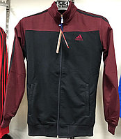 Костюм спортивный мужской Adidas черный-бордовый/черный