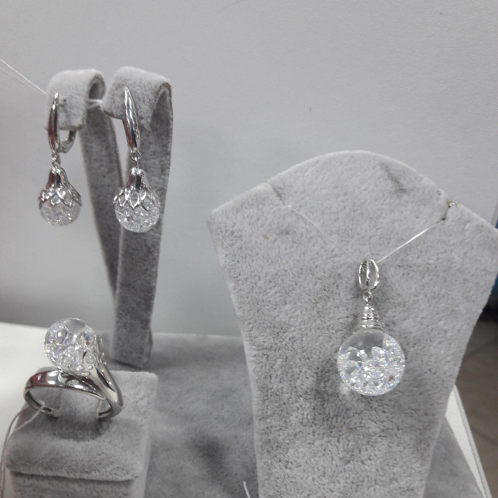 Комплект с плавающими фианитами 💎💎💎