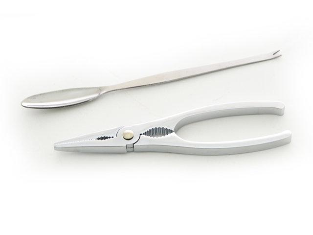 7599 FISSMAN Набор для разделки крабовых (щипцы и ложка) (цинковый сплав, нерж. сталь)