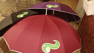 Нанесение логотипа на зонты Тираж 300 шт