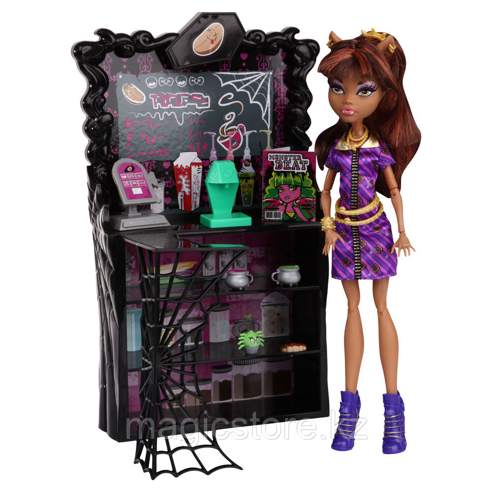Набор с куклой Monster High Клодин Вульф Кофейня Coffin Bean