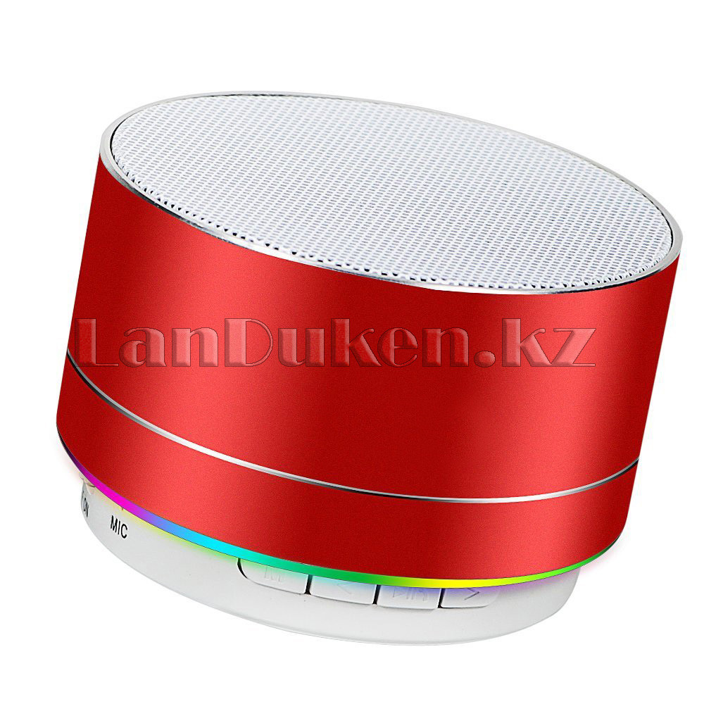 Music mini speaker v2.1 қызыл түспен жарықтандырылған портативті Bluetooth динамигі - фото 1 - id-p54233836