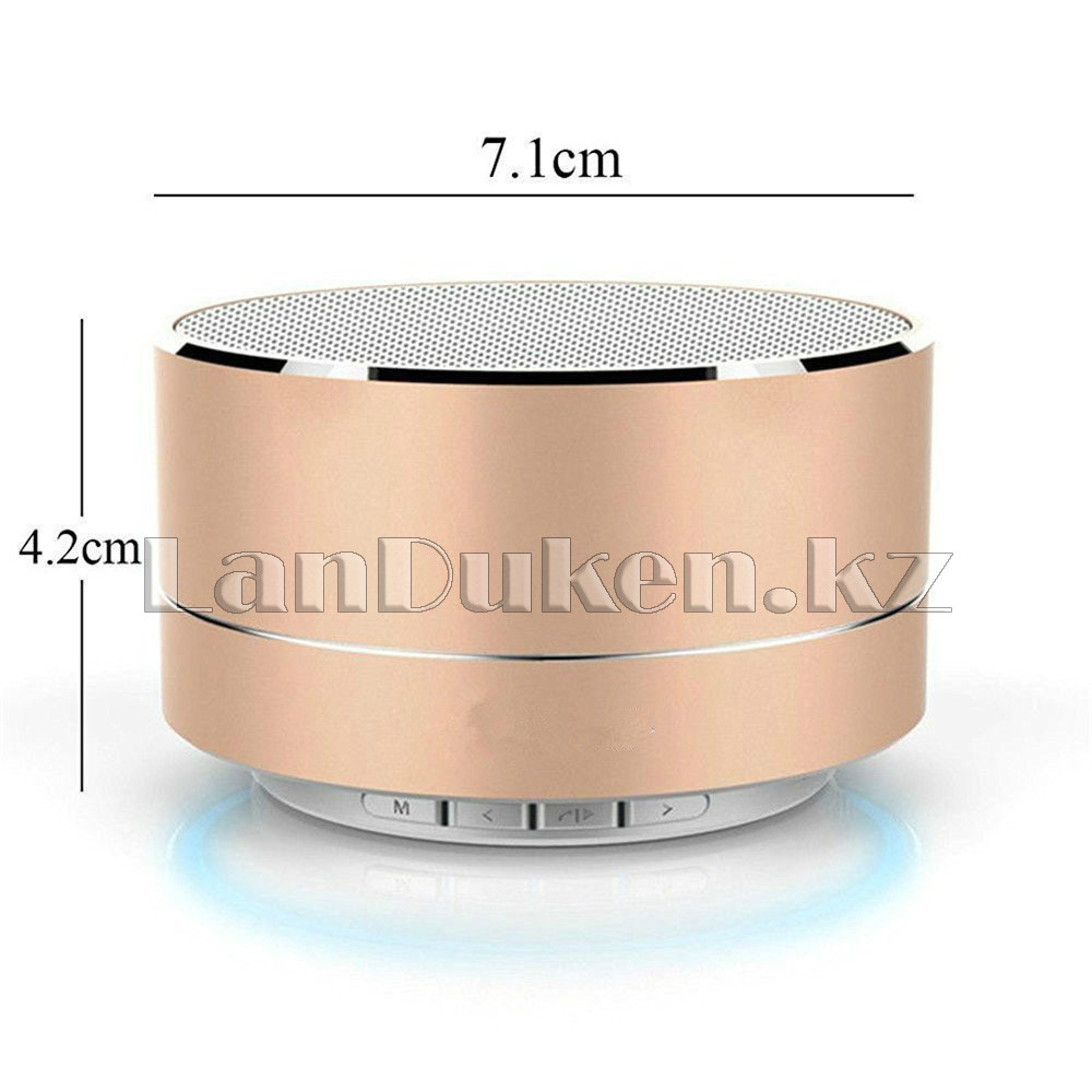 Портативная Bluetooth колонка с подсветкой  (music mini speaker v2.1) бежевая, фото 1
